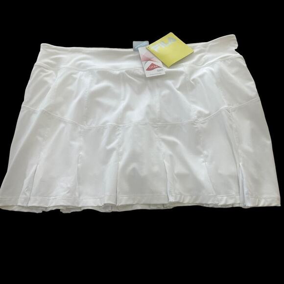 NWT!  FILA White Tennis Lawn Long Skort   NL- WH TSW00088 - Picture 1 of 16